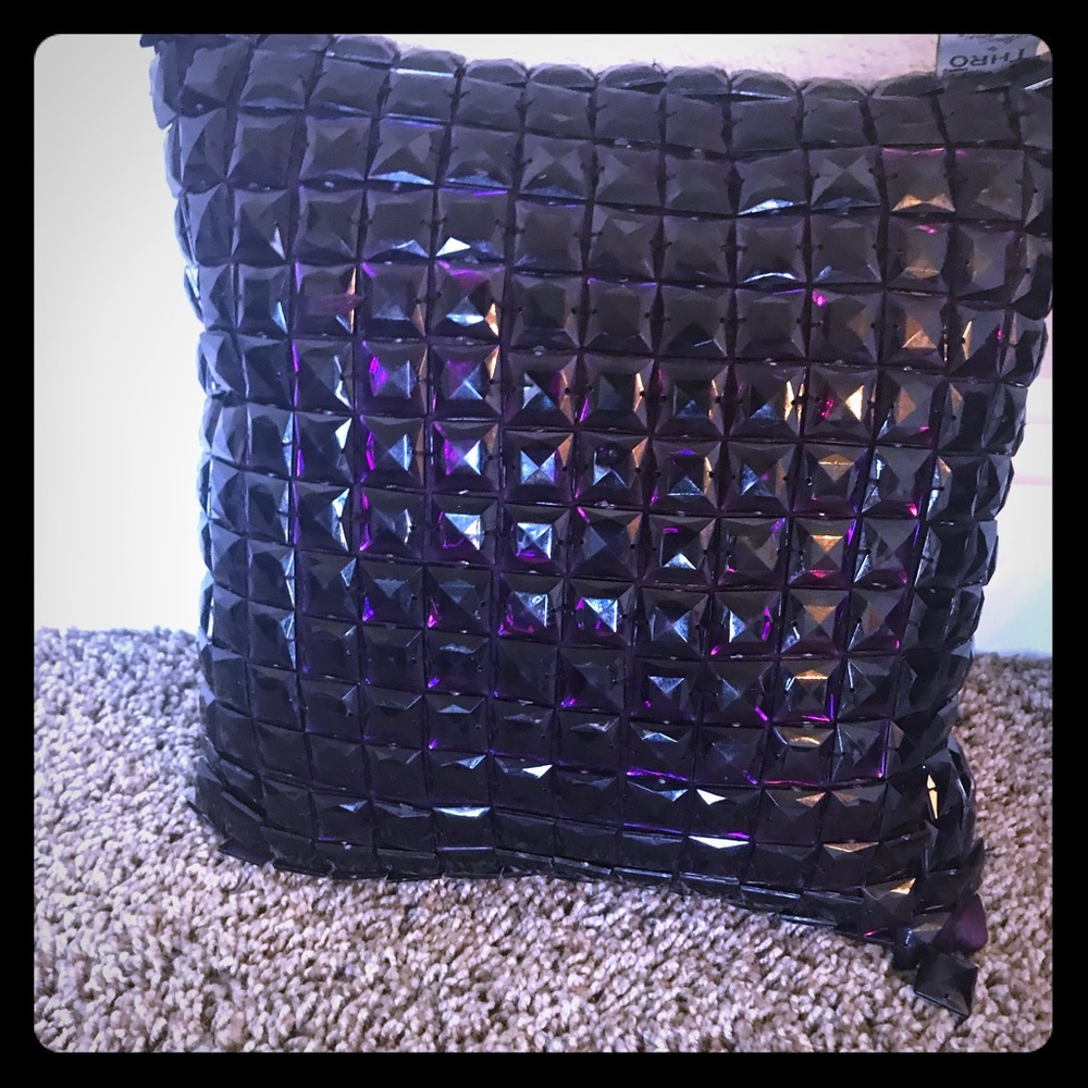 Jeweled purple pillow